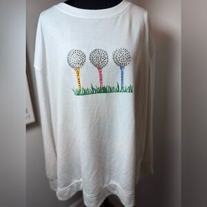 Jane and Delancey White Tee with Pink and Yellow Trim